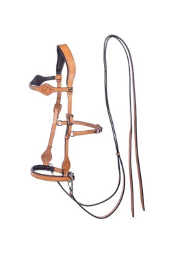 FRA Dandy Sidepull (System 3) Leather, W/ Leather Clip Reins -Pferdedecken Store 322950 NAT 1