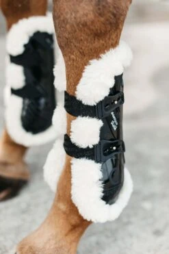 Kentucky Horsewear Bamboo Elastik Gamaschen Mit Veganem Lammfell 27 Kentucky Horsewear Bamboo Elastik Gamaschen Mit Veganem Lammfell -Pferdedecken Store 342510 BL 6